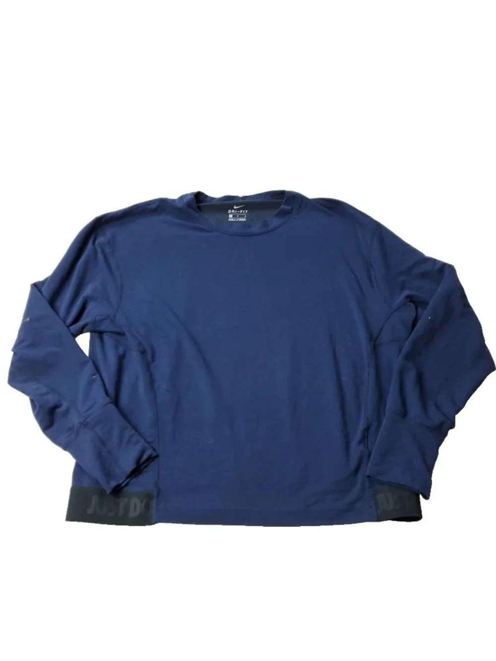 Nike Sweatshirt Womens M Medium Blue Long Sleeve Dri Fit  Gym Activewear Running